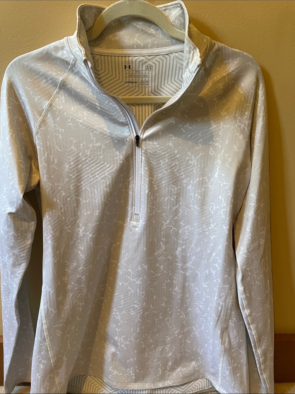Women’s Under Armour Light Gray / off white Quarter-Zip Performance Pullover